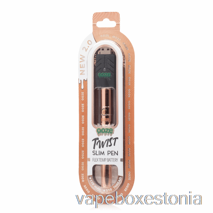 Vape Box Estonia Ooze Slim Twist Pen 2.0 Flex Temp Aku Rose Gold
